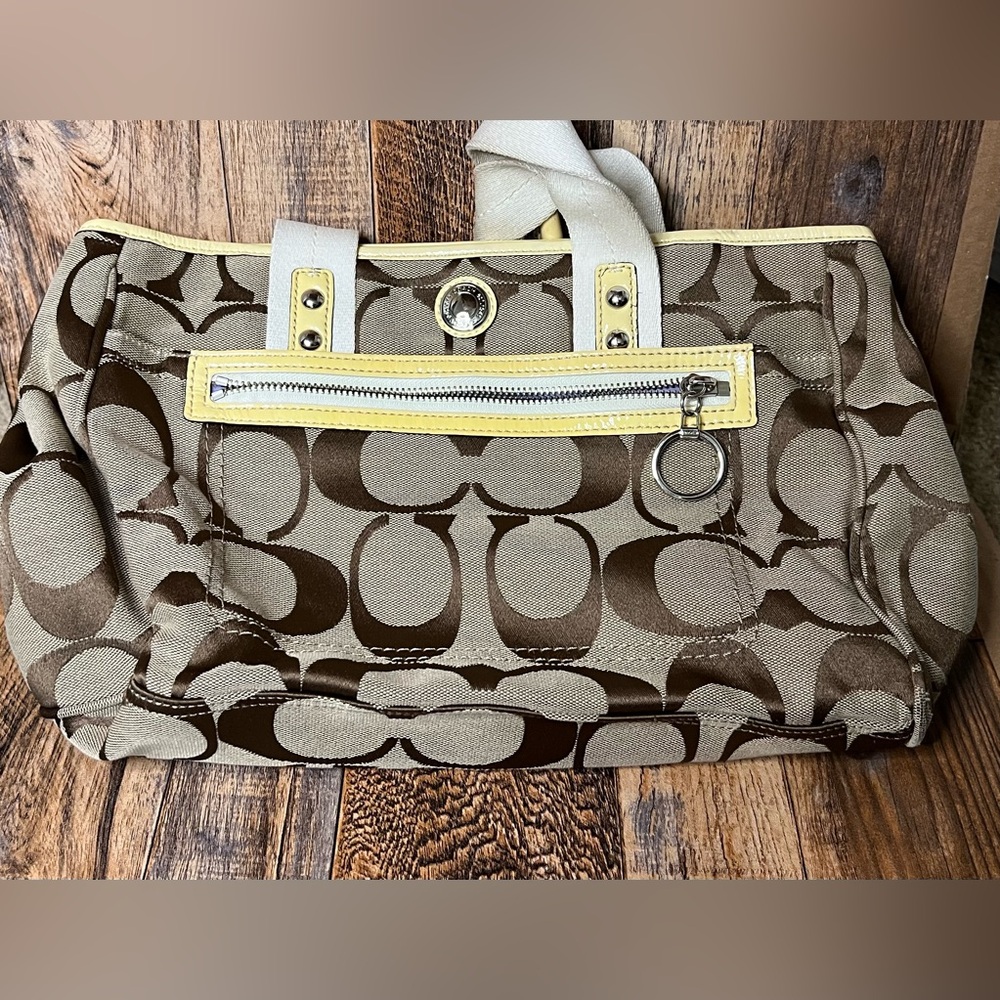 Coach Beige and Brown with Lavender Interior